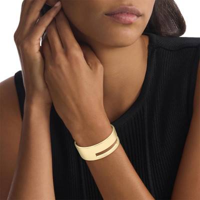 Gold-Tone Steel Geometric Essentials Jonc Bracelet, Length 17.50 cm - 35000673 - Calvin Klein