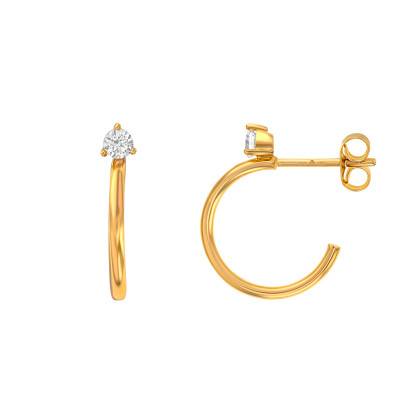 Boucles d'oreilles créoles en Or Jaune 375 - Emanessence