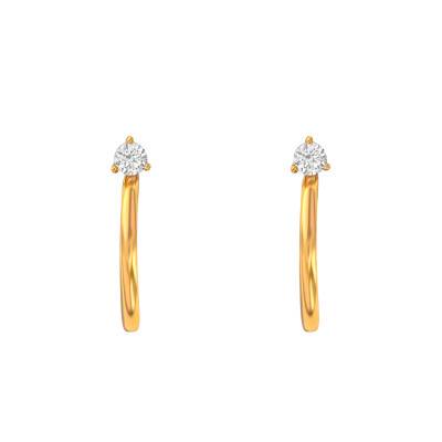 Boucles d'oreilles créoles en Or Jaune 375 - Emanessence