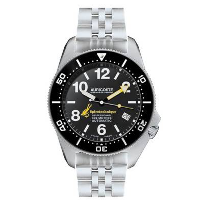 Spirotechnique 300M Steel Arabic Dial Steel, NATO and Tropic Strap Watch Gift Set A9112 - Auricoste