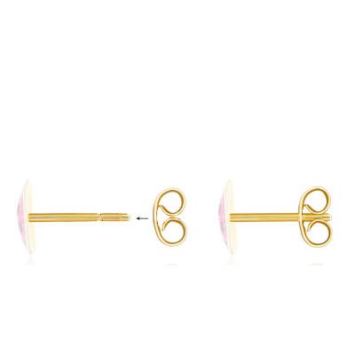 750 Yellow Gold Coffee Bean Earring - Emanessence