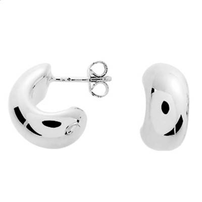 925/1000 Silver Hoop Earrings, 15 mm Diameter - Emanessence