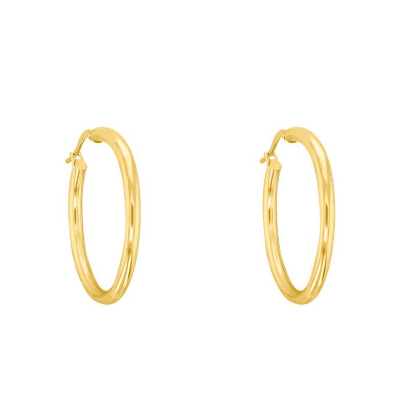 750 Yellow Gold Hoop Earrings, Diameter 30 mm - Emanessence