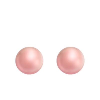 750/1000 Yellow Gold & Pink Cultured Pearl Stud Earrings - Emanessence