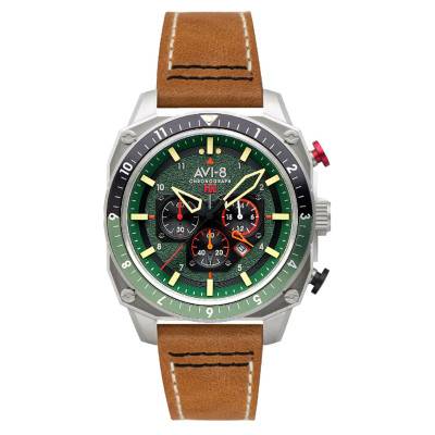 Hawker Hunter Dual Time Chronograph AV-4100-01 Wall Clock - Avi-8