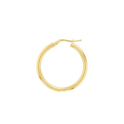 1 Single 750 Yellow Gold Hoop Earring, Diameter 40 mm - Emanessence