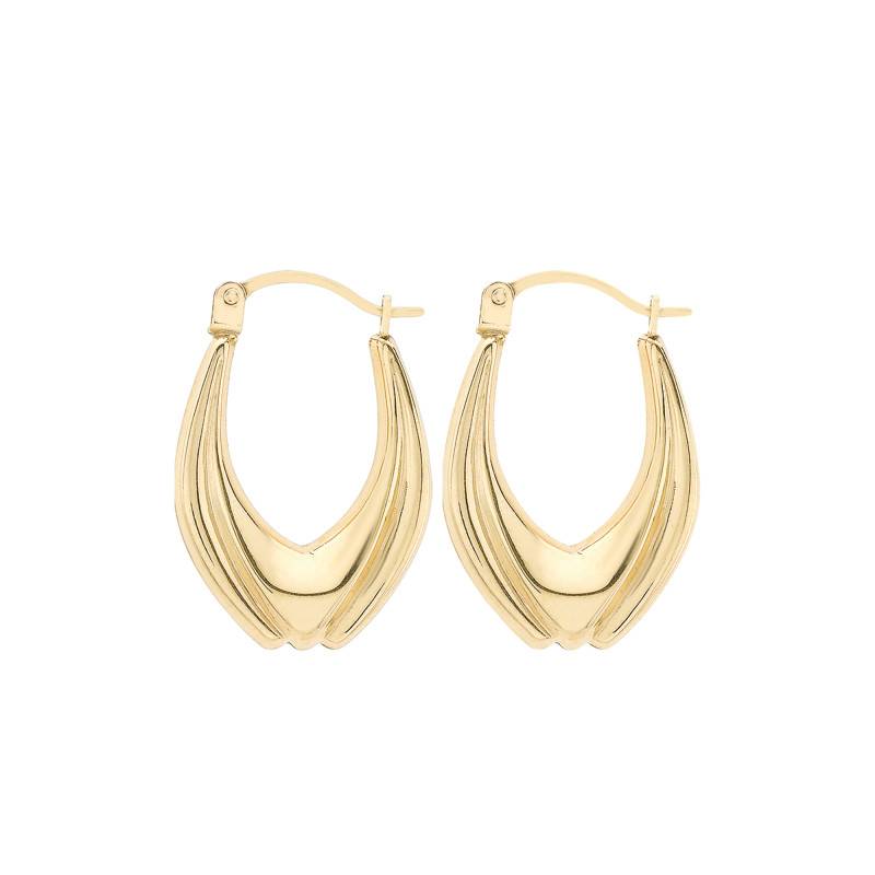 Hélia 375 Yellow Gold Hoop Earrings - Emanessence