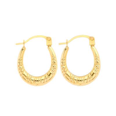 375 Yellow Gold Sierra Hoop Earrings - Emanessence