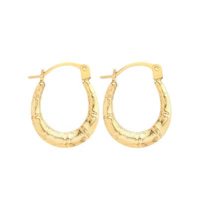 375 Yellow Gold Dana Hoop Earrings - Emanessence