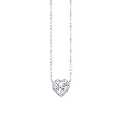 925 Silver & Cubic Zirconia Cable Chain Necklace, Length 40 cm to 45 cm, Width 1 mm - KE2280-051-14 - Thomas Sabo