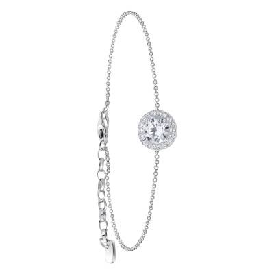 Bracelet en Argent 925 & Zircones Blanches, Longueur 16 à 19 cm, Largeur 1 mm - A2166-051-14 - Thomas Sabo