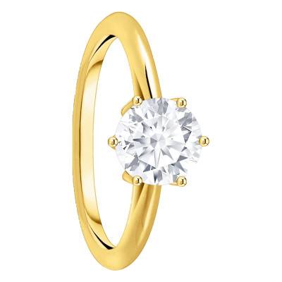 750/1000 Yellow Gold-Plated & Cubic Zirconia Ring - TR2474-414-14-54 - Thomas Sabo