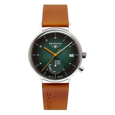 Montre Solar Homme Vert/Marron 2112-4 - Bauhaus