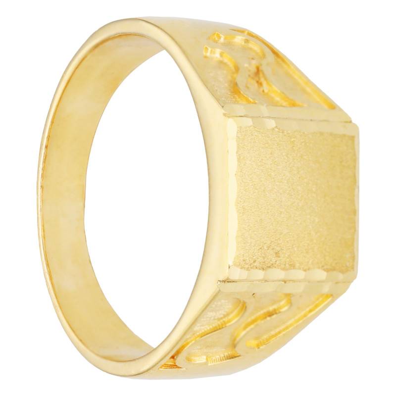 375/1000 Yellow Gold Square Signet Ring - Imperium