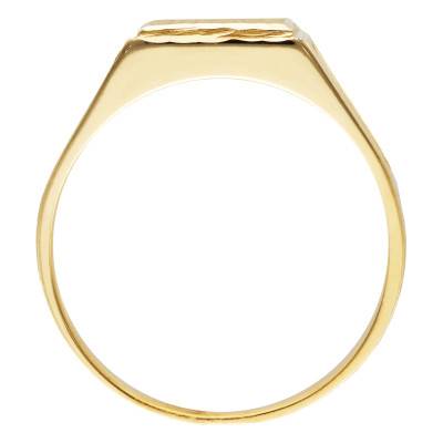 Rectangular 375/1000 Yellow Gold Signet Ring, 9 x 10 mm - Imperium