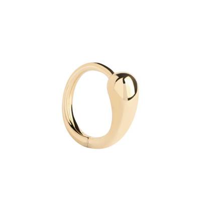 1 Gold-Plated Sterling Silver Loop Hoop Earring, 7.50 mm Diameter - PG01-325-U - Pdpaola