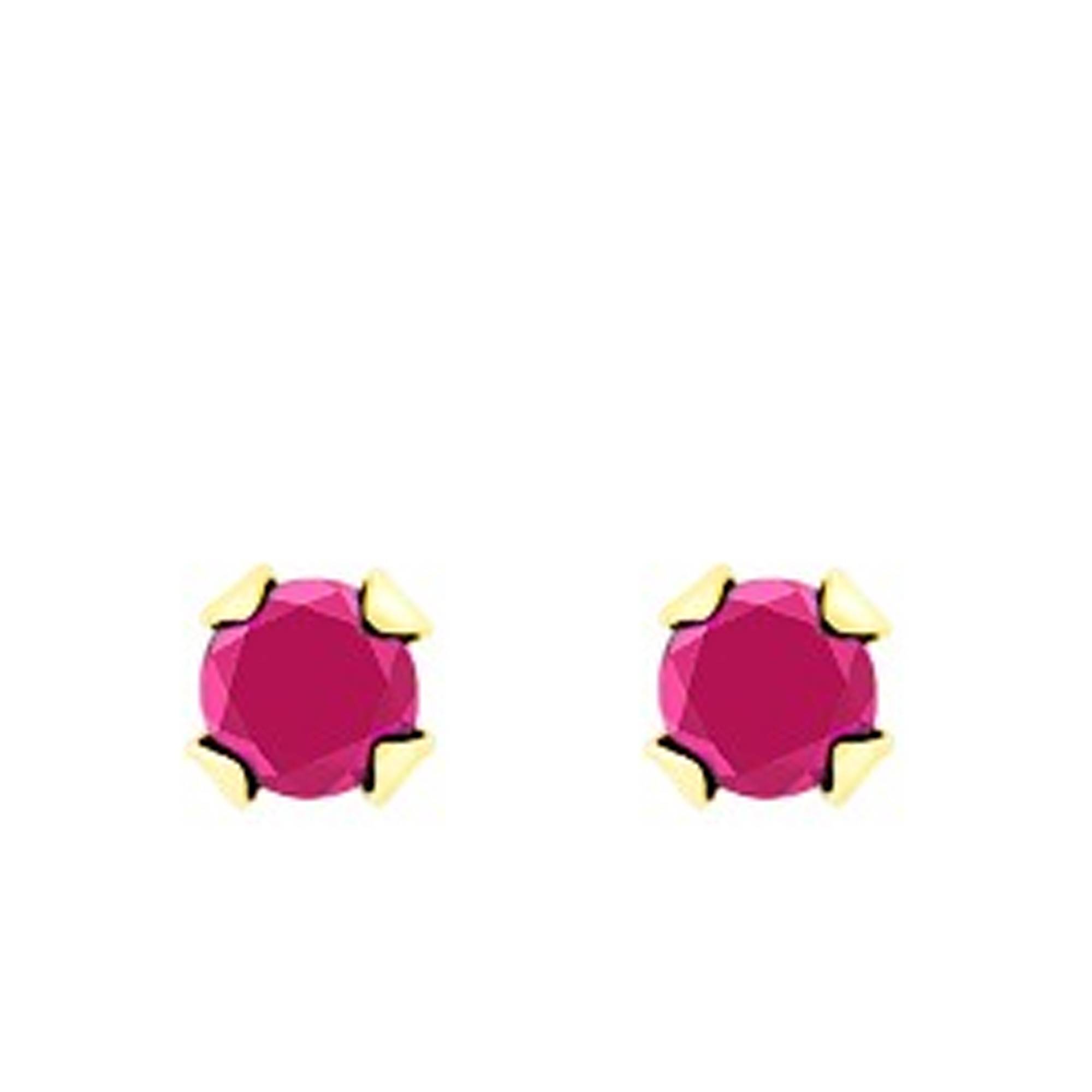 Boucles d'oreilles or 750 jaune rubis ovales | MATY