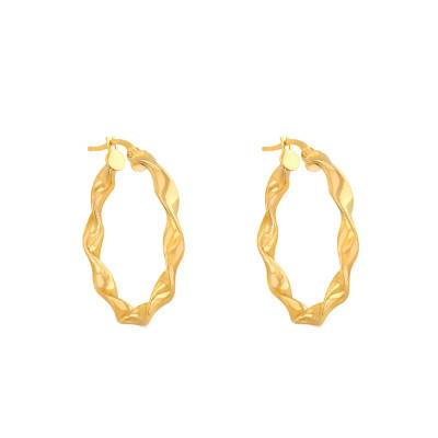 Créoles torsadées Or, Diamètre 30 mm - Emanessence