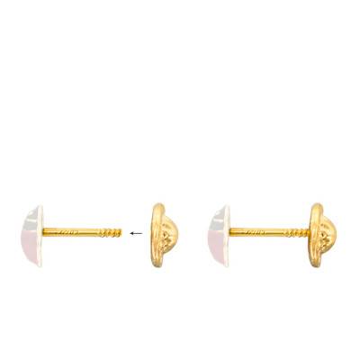 Yellow Gold 375 or 750 Dragonfly Stud Earrings - Emanessence