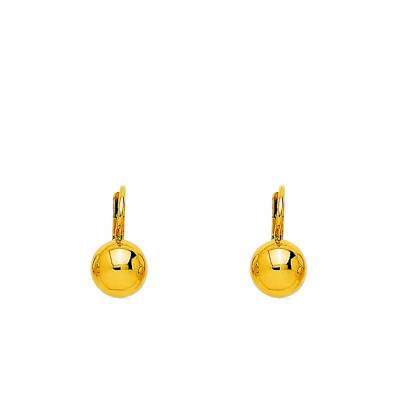 Boucles d'oreilles dormeuses 10 mm Or Jaune 750 - Emanessence