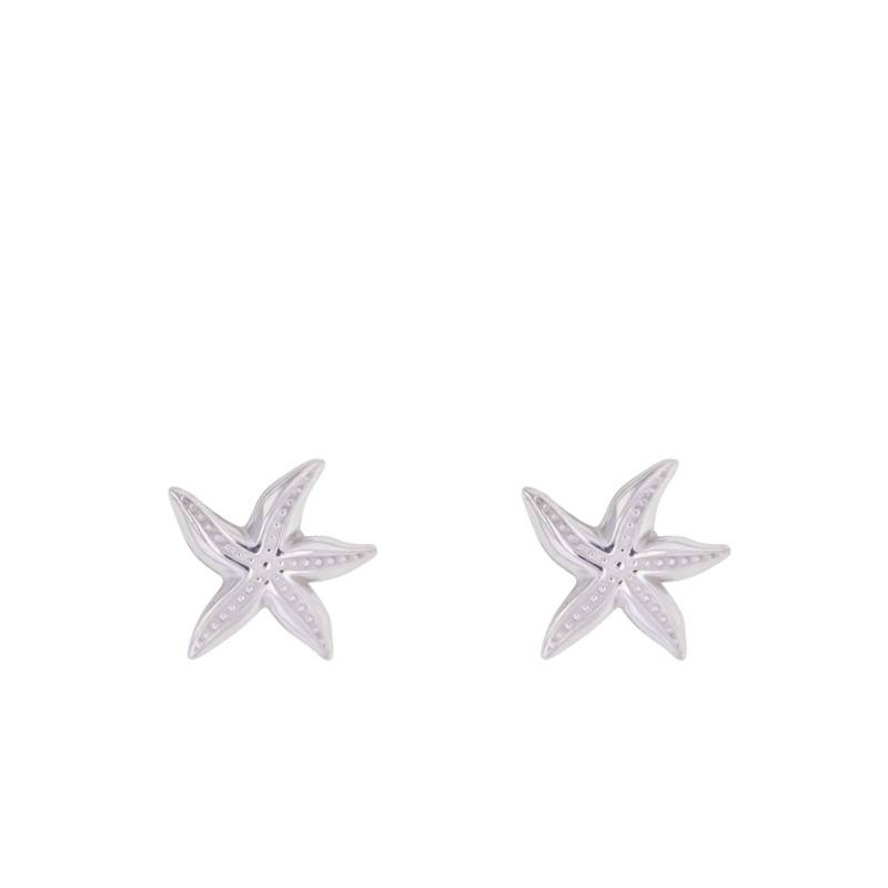 Silver Starfish Stud Earrings - Emanessence