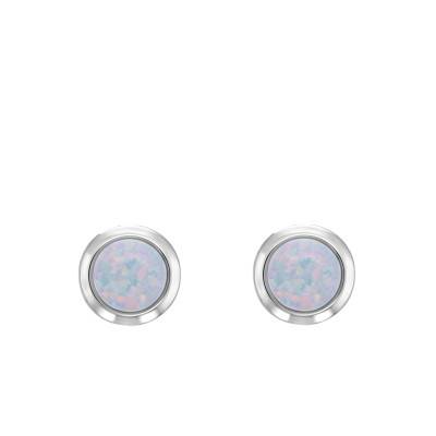Silver & Multicolor Stone Stud Earrings - Emanessence