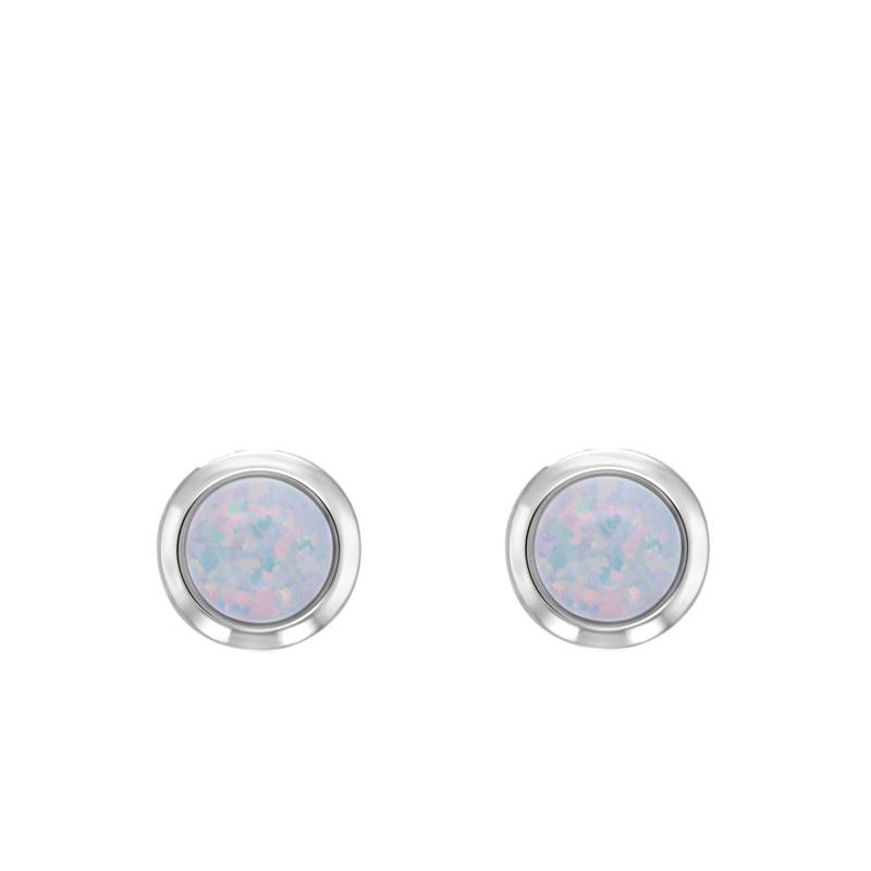 Silver & Multicolor Stone Stud Earrings - Emanessence