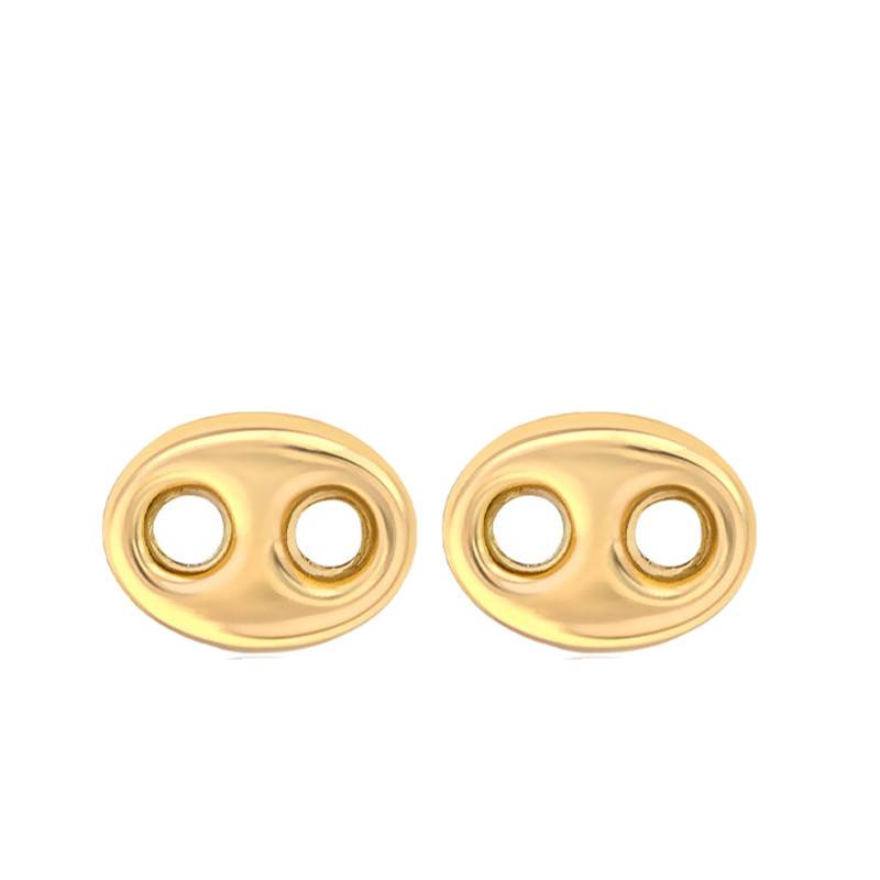 18K Yellow Gold Coffee Bean Earrings - Emanessence