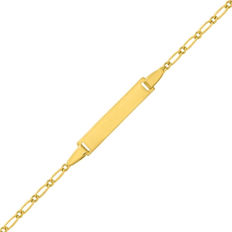 Gourmette plaqué or, maille cheval alterné 15 cm - Bambins