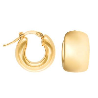 Créoles Électroform Plaqué Or, Diamètre 16 mm - Emanessence
