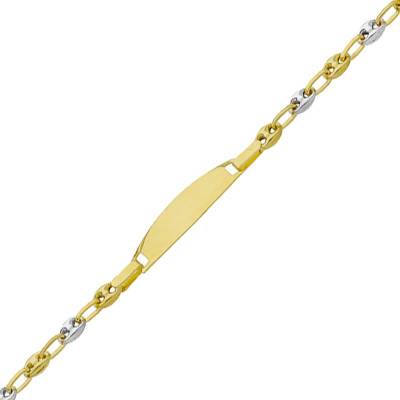 Gourmette grain de café, 2 Ors 375, Longueur 14.5 cm - Bambins