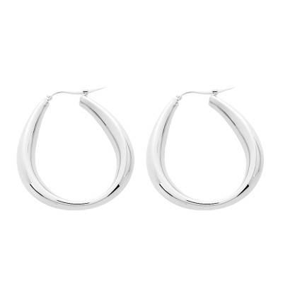 Boucles d'oreilles créoles argent, Diamètre 30 mm - Emanessence