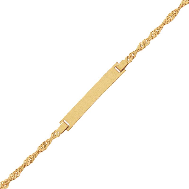 750/1000 Yellow Gold Baby ID Bracelet 16 cm - Bambins