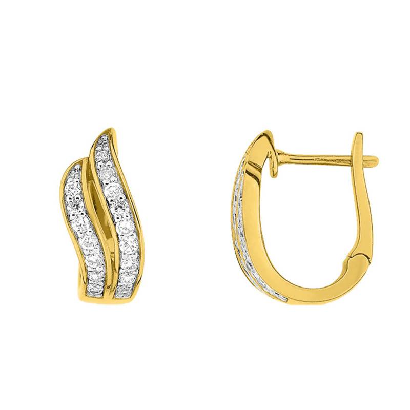 Hinged Zirconia Hoop Earrings, 15mm Diameter - Emanessence