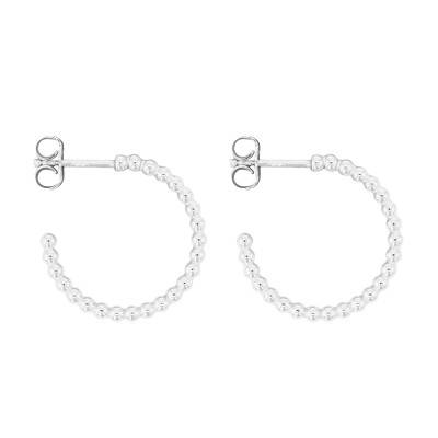 Boucles d'Oreilles Créoles en Argent, Diamètre 20 mm - Emanessence