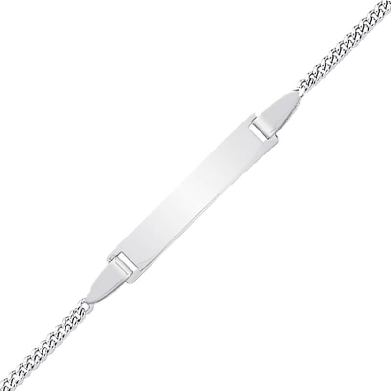 375 White Gold Baby ID Bracelet, Adjustable Length 14 cm, Width 2 mm - Bambins