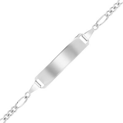 Alternating Oval Link Chain Silver Baby ID Bracelet, Adjustable Length 16 cm - Les Petites Lucioles