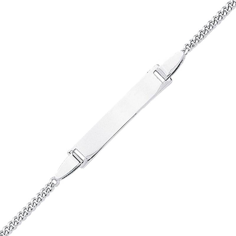 750/1000 Gold ID Bracelet, Adjustable Length 14 cm, Width 2 mm - Bambins