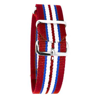 Bracelet Nato Rouge/Bleu/Blanc 20 mm - Bracelet BNO
