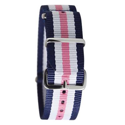 Bracelet Nato Navy/Blanc/Rose - Bracelet BNO