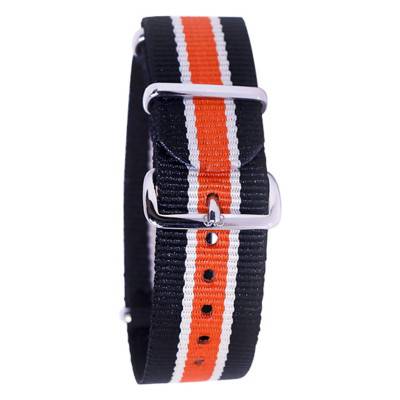 Bracelet Nato Noir/beige/orange - Bracelet BNO