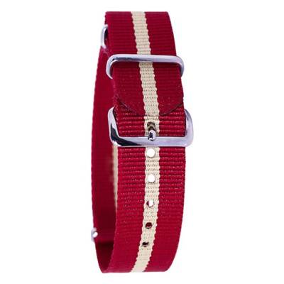 Bracelet Nato Rouge/beige/rouge - Bracelet BNO