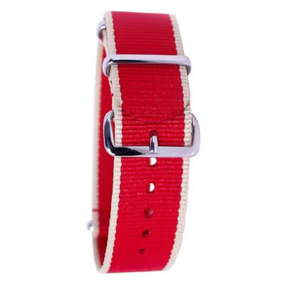 Bracelet Nato Rouge/Beige - Bracelet BNO