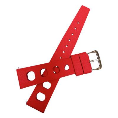 Bracelet de montre Tropic Big Hole Rouge 20mm - Bracelet BNO