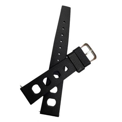Bracelet de montre Tropic Big Hole Noir 20mm - Bracelet BNO