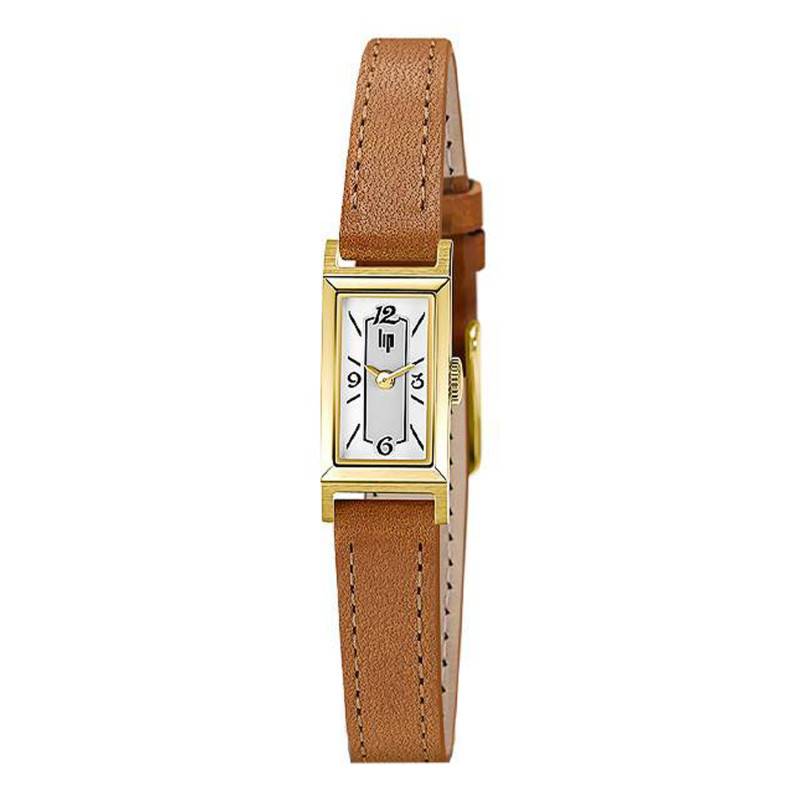 Churchill T13 Brown Leather & Gold-Tone Steel Watch 671205 - Lip