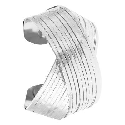 Manchette Josefy Argentée, Diamètre Ajustable - Hipanema
