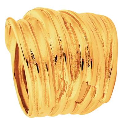 Bague Alexandria en Acier Doré - Hipanema