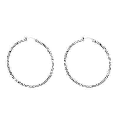 Créoles Rho Facettées Argent 925, Diamètre 25 mm à 55 mm - Emanessence