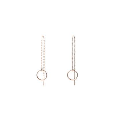 Boucles d'oreilles pendantes Or Rose 750 - Emanessence